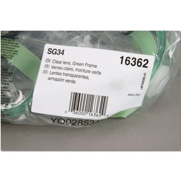 2 pairs of NEW KleenGuard 16362 SG34 Protective Safety Goggles Clear/Green - Picture 2 of 3